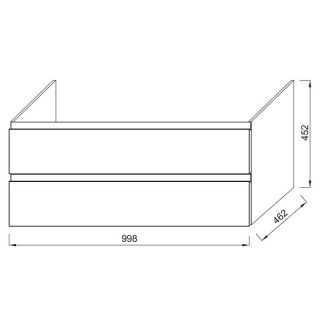 Тумба под раковину Jacob Delafon Madeleine EB1318-J53 100 см чёрный матовый